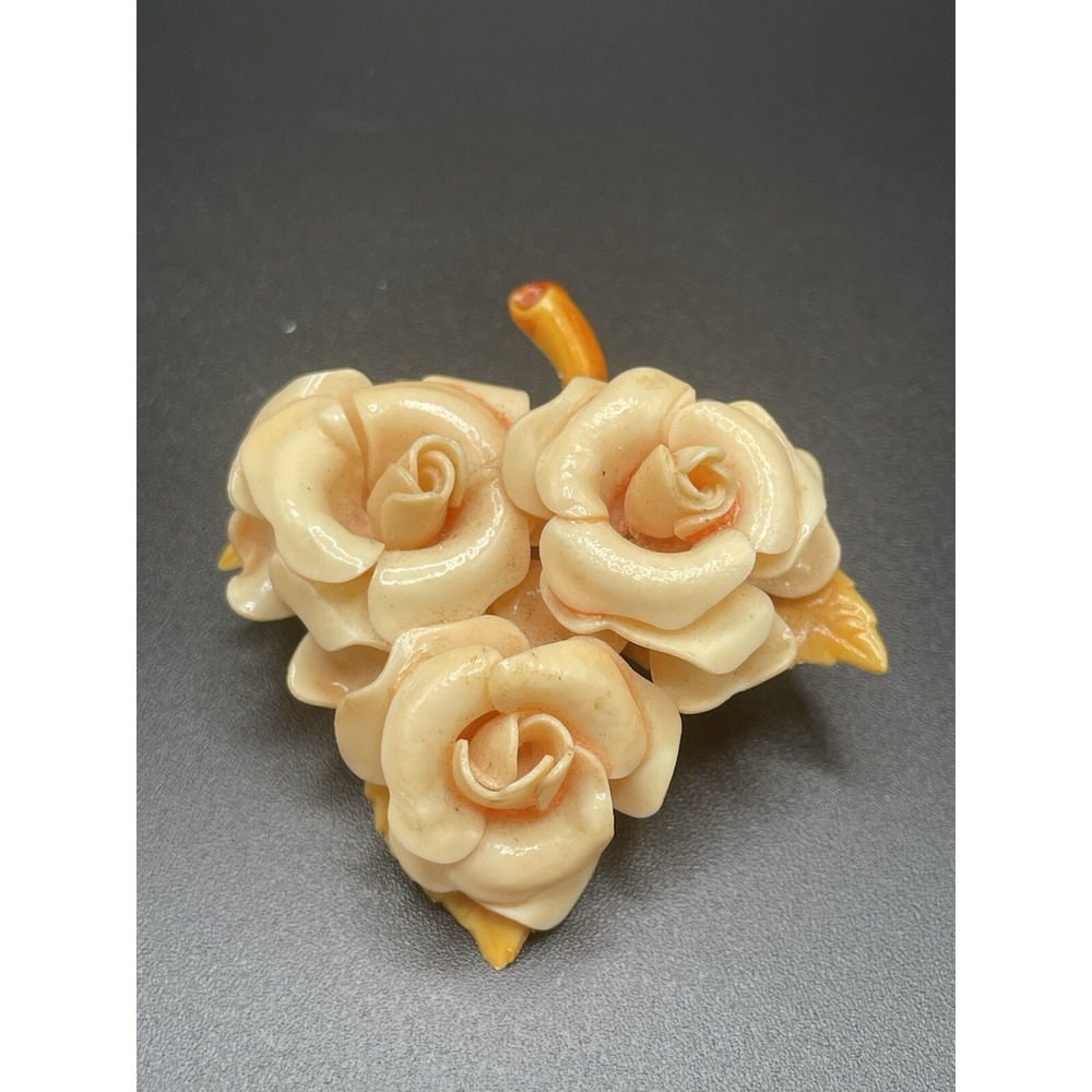 Vintage 1950's Floral Leaf Brooch Rare